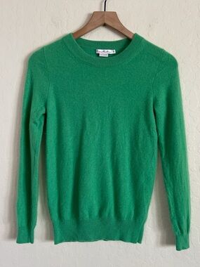 Enzo Mantovani 100% Cashmere Long Sleeve Crewneck Sweater Small Kelly Green
